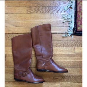 White Mountain boots size 8B whiskey brown soft leather made in Brazil